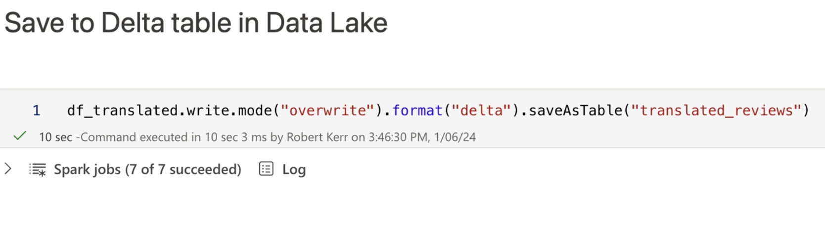 Leveraging Azure AI Translation into a Fabric Data Lake Solution