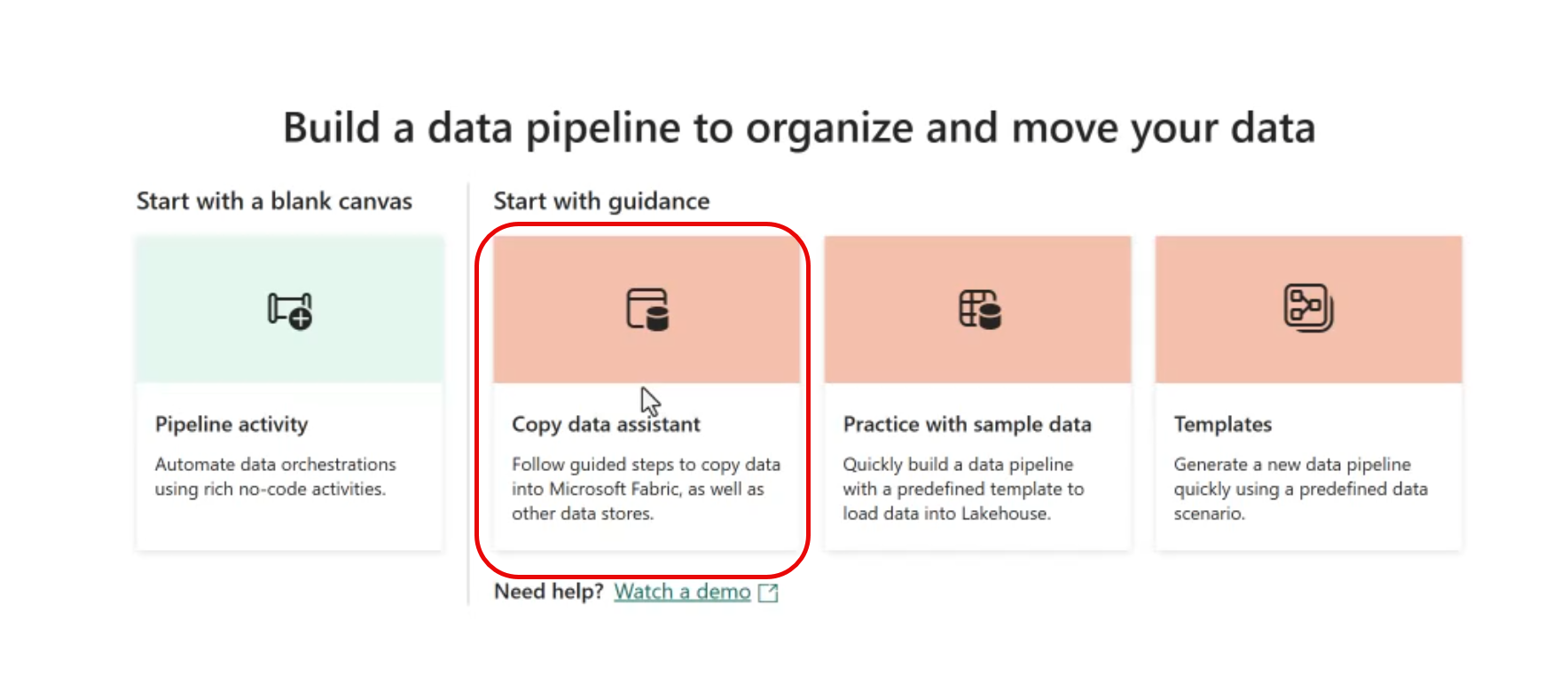 Importing Snowflake data to Microsoft Fabric using a Data Pipeline