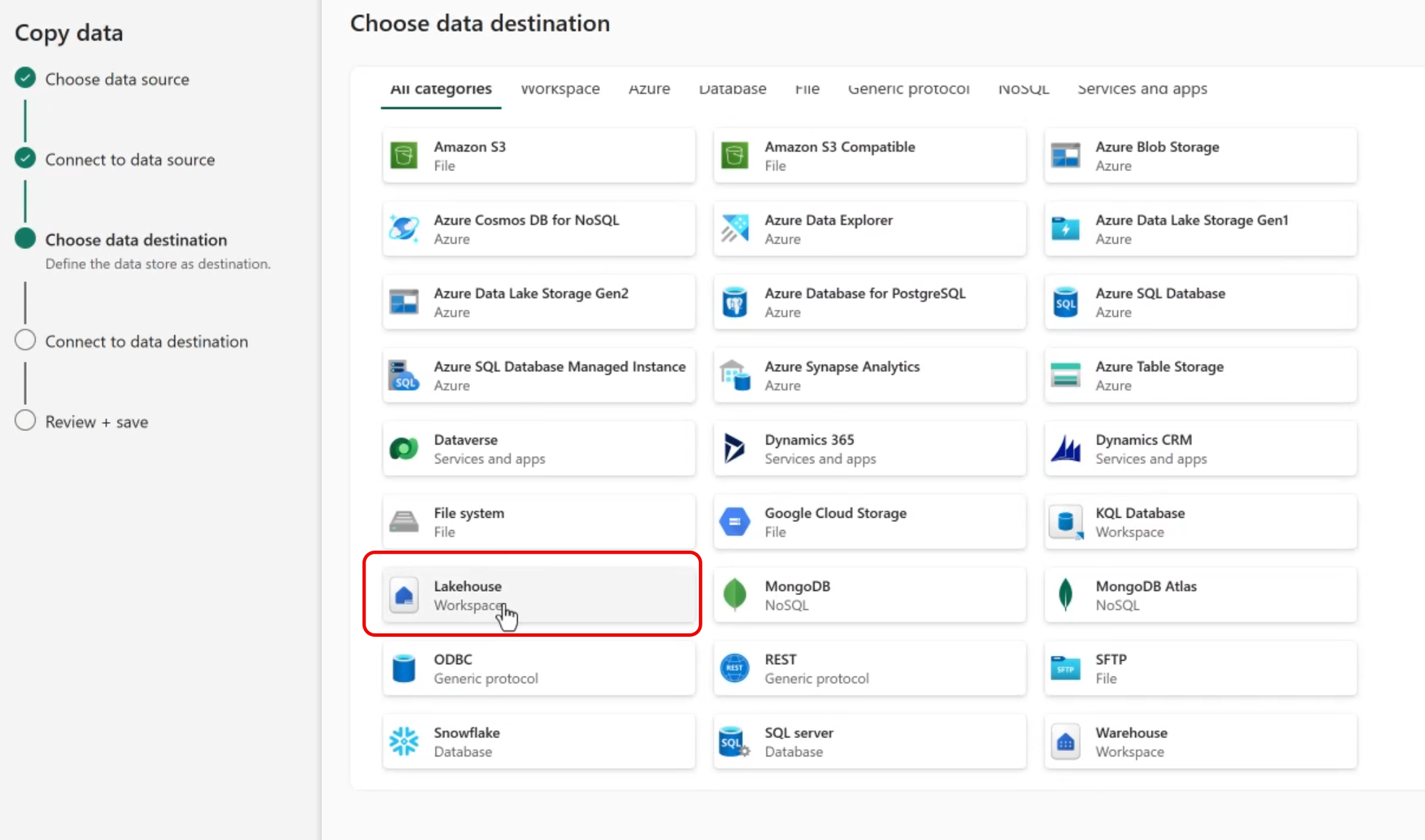 Importing Snowflake data to Microsoft Fabric using a Data Pipeline