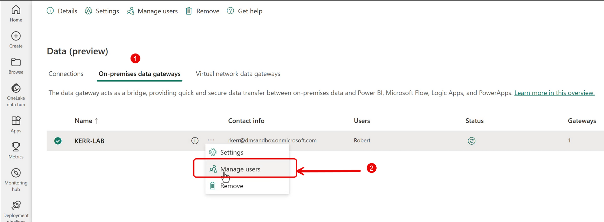 Using the On-premises data gateway with Microsoft Fabric