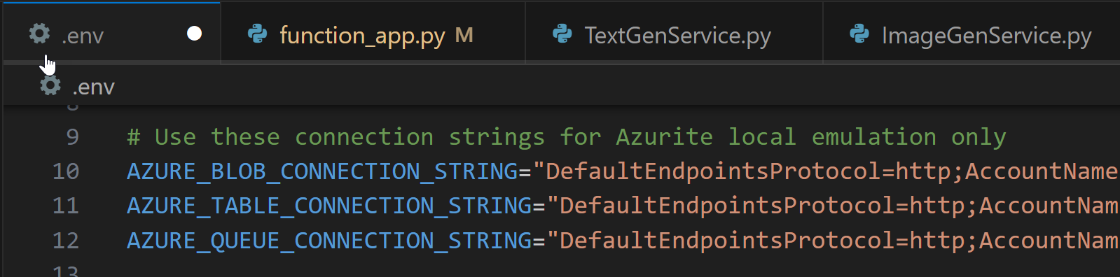 Using Azurite for Azure Function App Storage Emulation