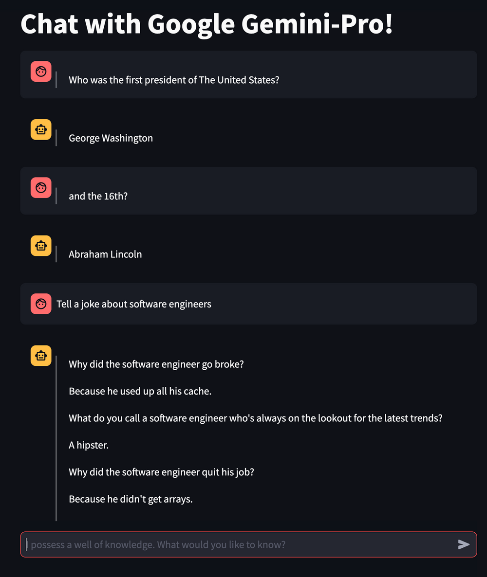 How to Create a Google Gemini Chatbot in 20 lines of Code