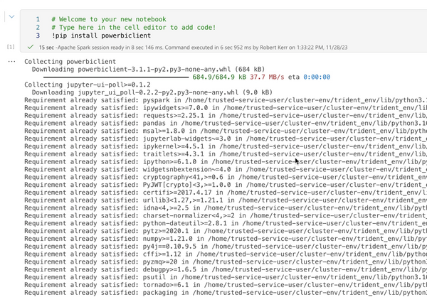 Display a Power BI Report in a Microsoft Fabric Jupyter Notebook